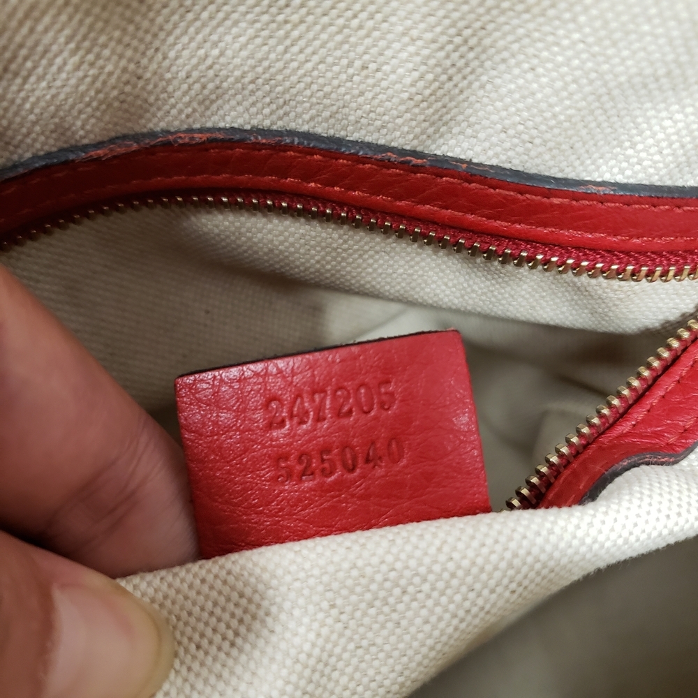 Authentic Gucci Boston GG Supreme Web Stripe Red Leather Satchel Bag - Picture 15 of 16